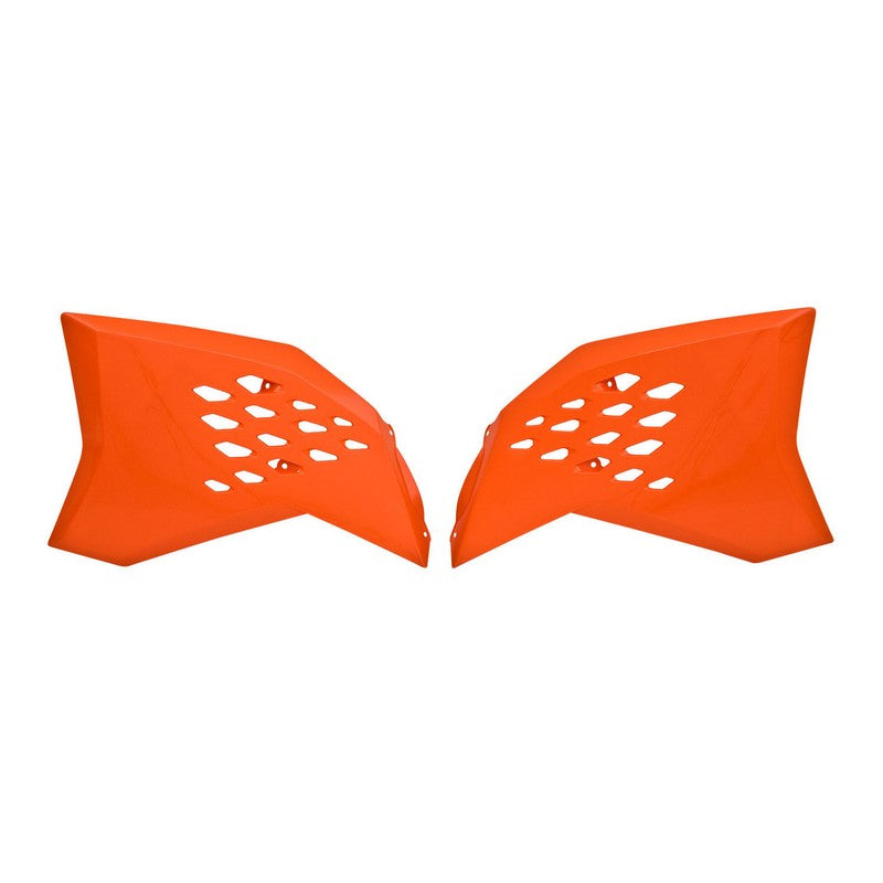Load image into Gallery viewer, RADIATOR SHROUDS RTECH ORANGE KTM EXC SX EXCF SXF
