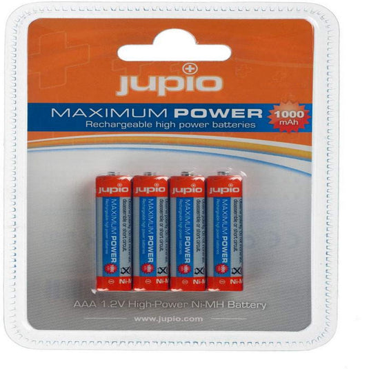 JUPIO RECHARGEABLE BATTERY AAA 1000MAH 4PK