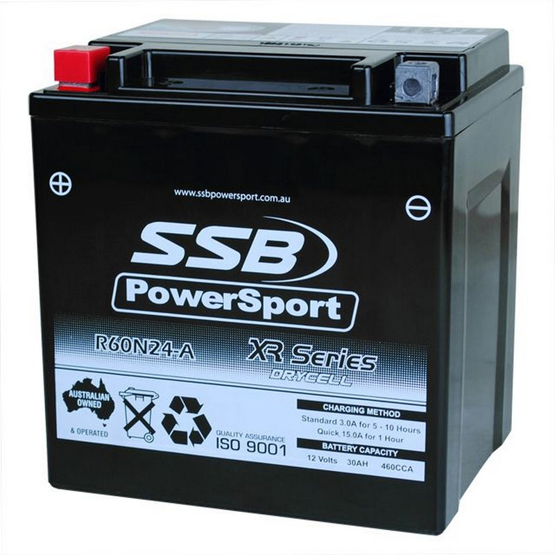 Load image into Gallery viewer, MOTORCYCLE AND POWERSPORTS BATTERY AGM 12V 30AH 460CCA BY SSB HIGH PERFORMANCE
