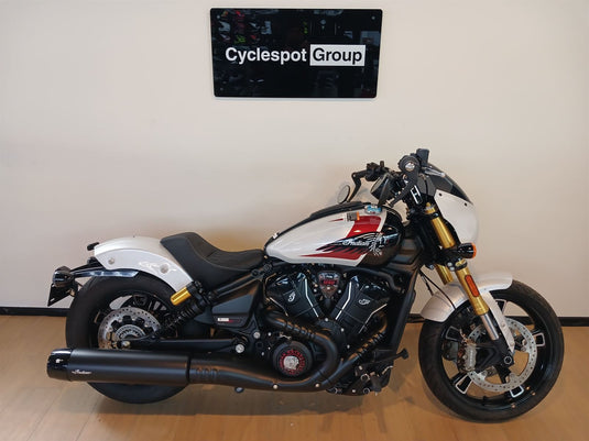 2025 Indian Scout 101 cruiser bike at Cyclespot