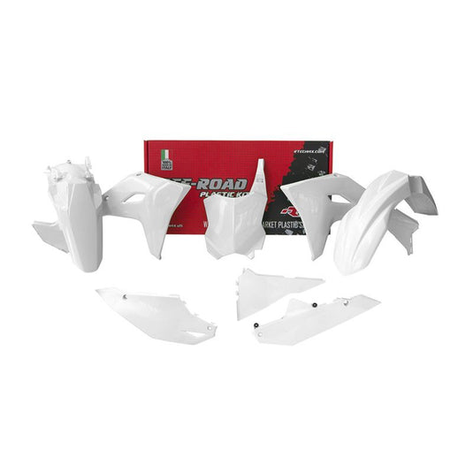 PLASTICS KIT RTECH 5 PIECE WHITE KAWASAKI KX250F 25-ON KX450F KX450X 24-ON
