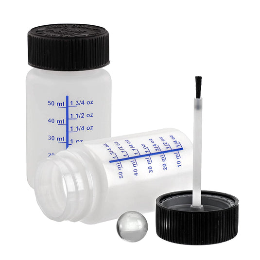 IWATA 2SPRAY TOUCH-UP BOTTLE WITH BRUSH & BALL-BEARING 50ML - 50PK