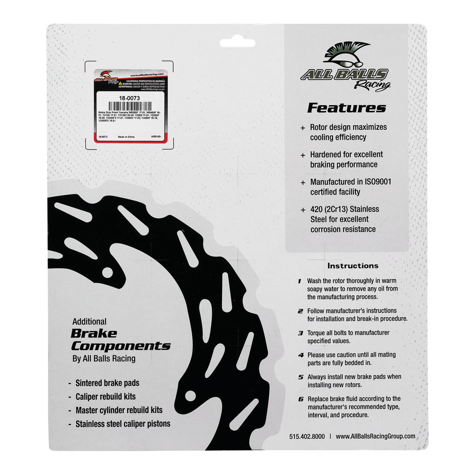 Brake Disc Front 18-0073