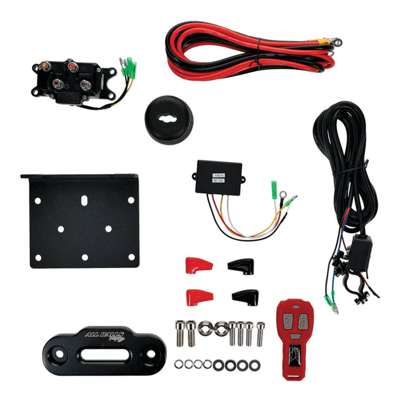 Load image into Gallery viewer, ALL BALLS 4 BOLT WINCH 3500LB with 39FT SYNTHETIC ROPE
