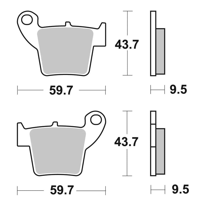 Load image into Gallery viewer, Brembo Upgrade Sinter Rear Brake Pads 07HO48SX
