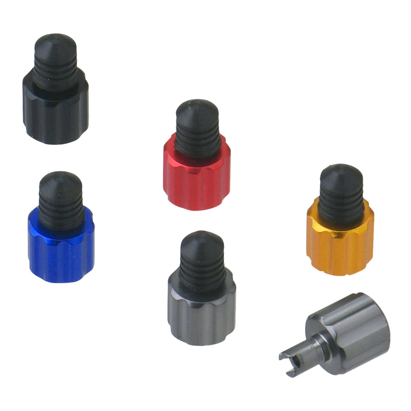 Load image into Gallery viewer, DRC AIRVALVE CAP W/VALVE WRENCH 2PCS BLACK
