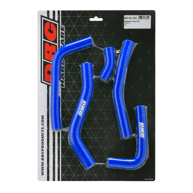 Load image into Gallery viewer, DRC Radiator Hose Kit KX250F '21- Blue

