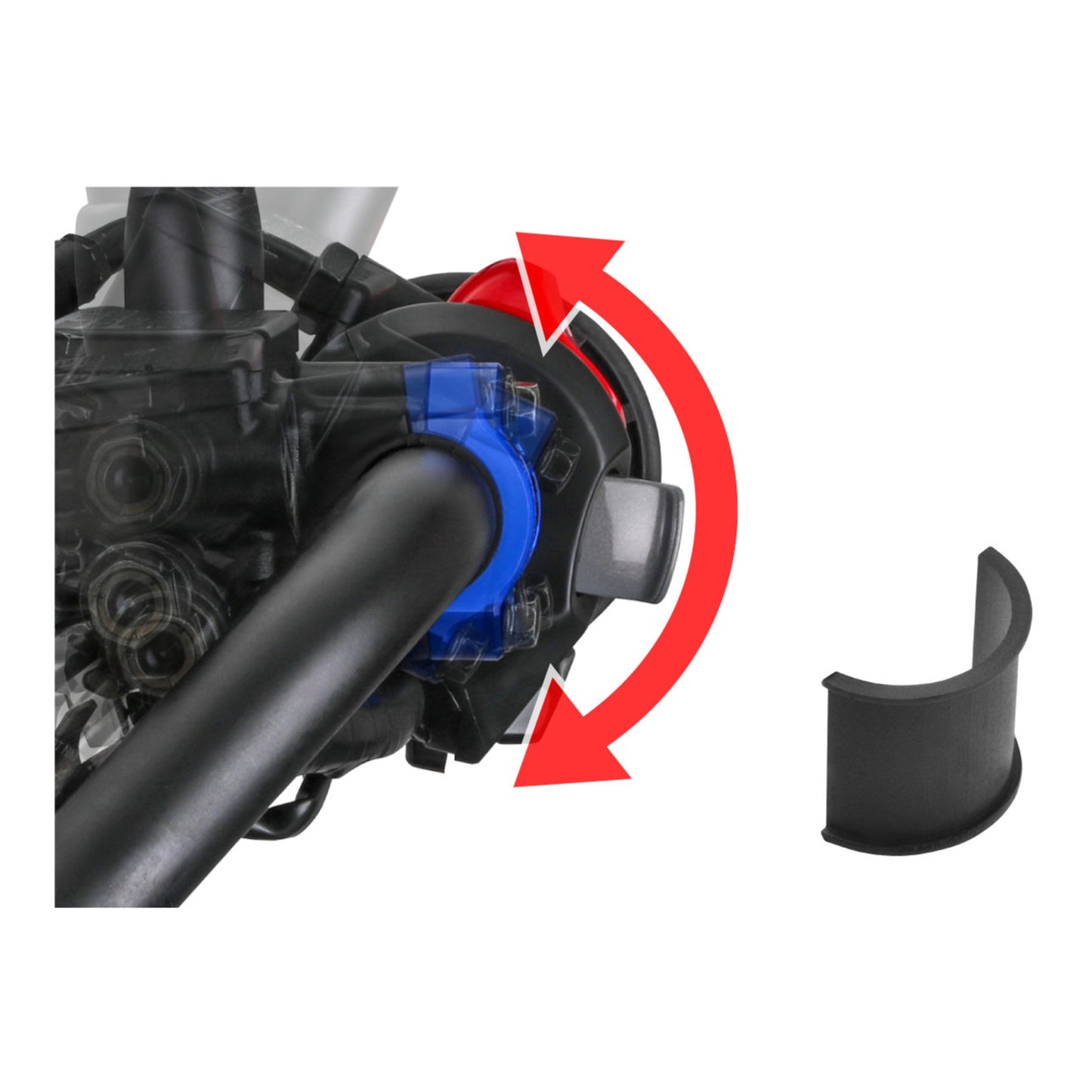 Zeta Rotating Bar Clamp Brake - Red