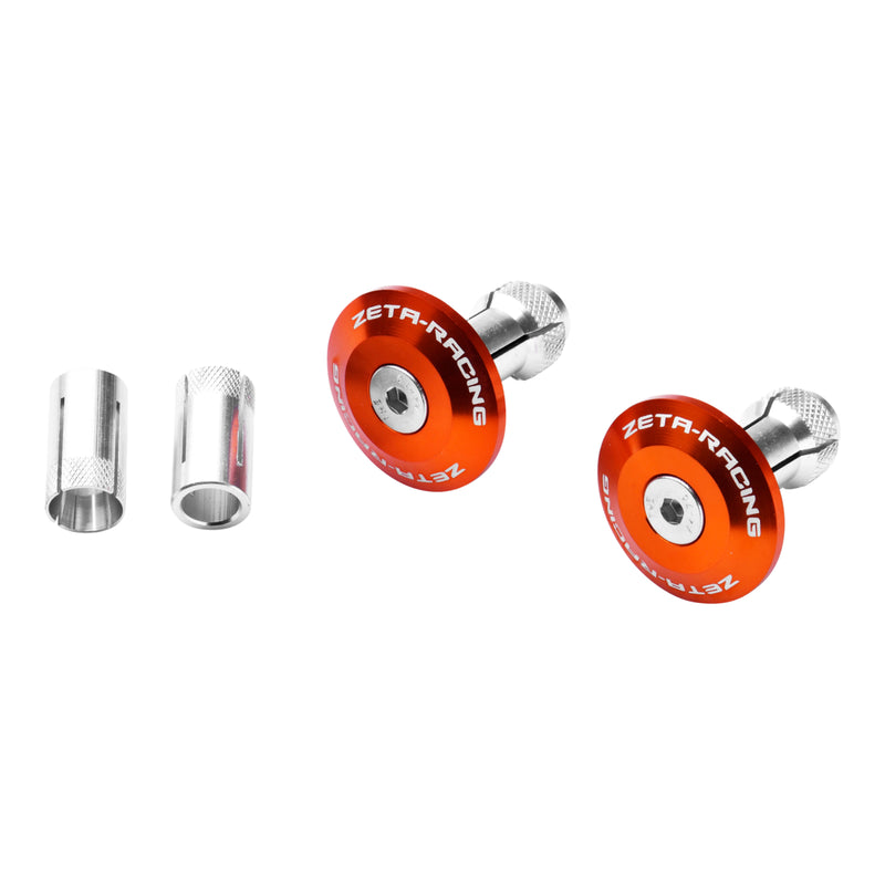 Load image into Gallery viewer, Zeta Bar End Plug 35mm 2pcs - Orange
