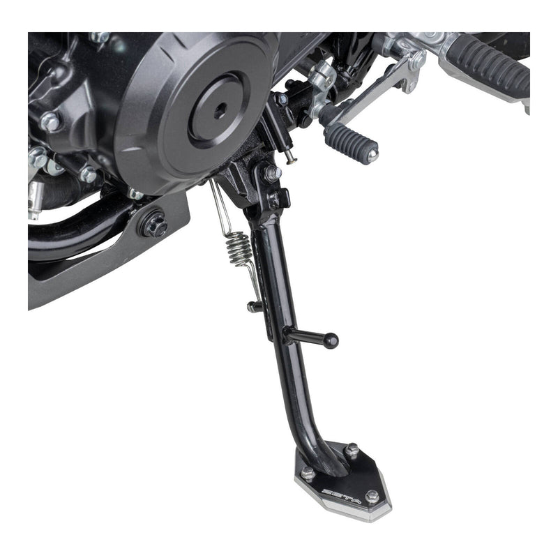 Load image into Gallery viewer, Zeta Side Stand Extender Black/Silver Suzuki V-Strom250 '17-, 1000 '14-

