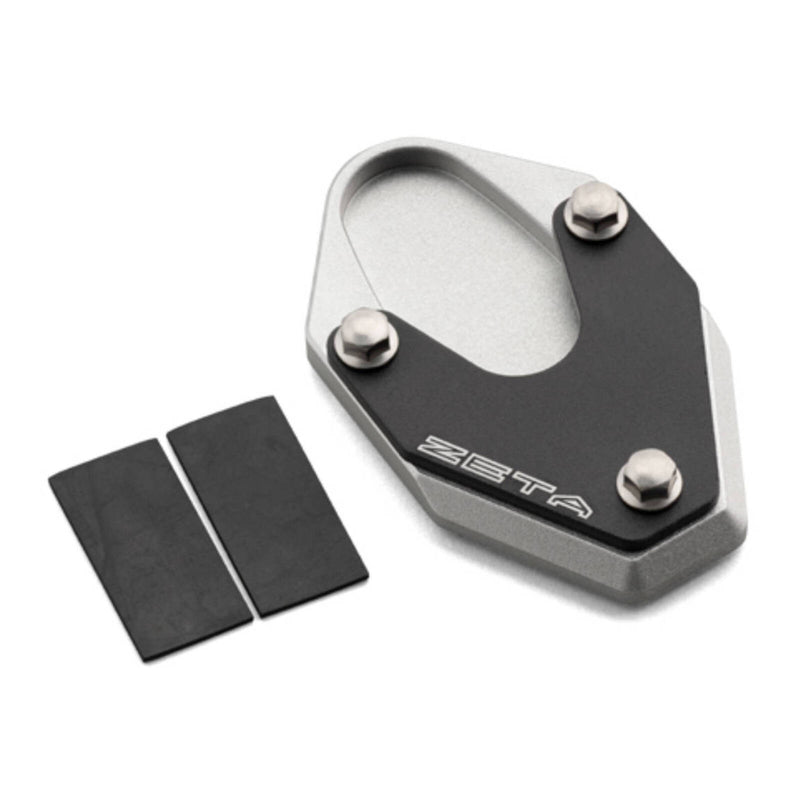 Load image into Gallery viewer, Zeta Side Stand Extender Black/Silver Suzuki V-Strom250 '17-, 1000 '14-
