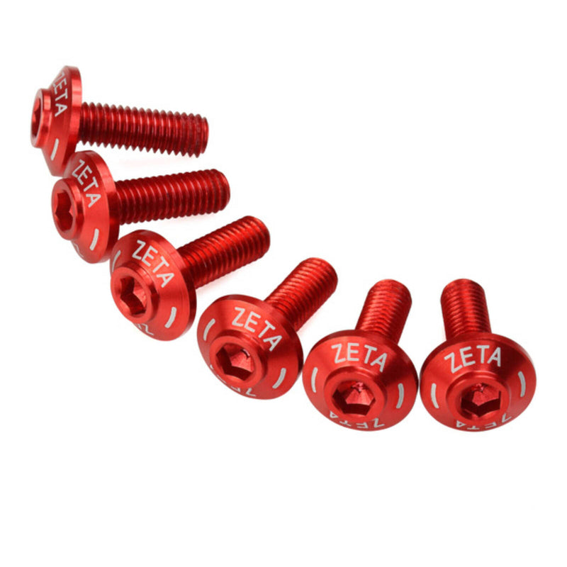 Load image into Gallery viewer, Zeta Screen Bolt Set Red (6pcs)
