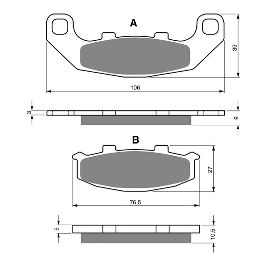 GOLDfren Brake Pads - S3 Sintered Sports