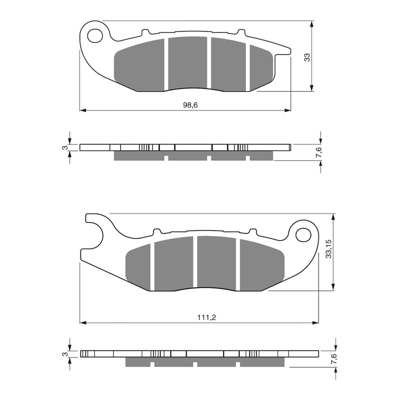 Load image into Gallery viewer, GOLDfren Brake Pads GF278 - K5
