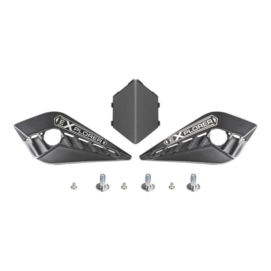 MX701 Carbon Cover Side Screw Peak - Matte Black