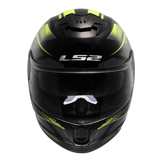 LS2 FF808 Stream II Fury - Black / Hi-Vis Yellow 06