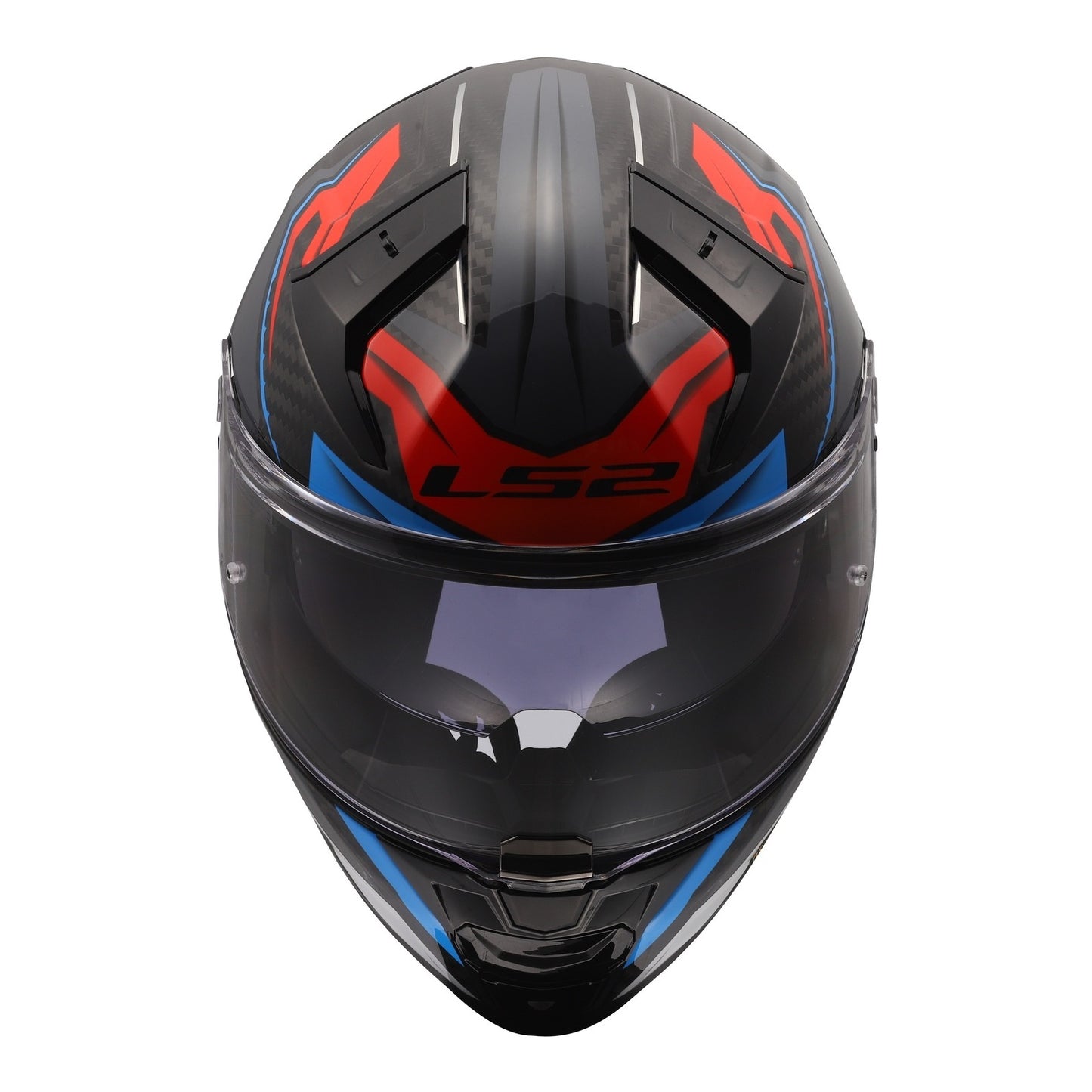LS2 FF811 Vector II Carbon Savage Helmets - White / Blue / Red