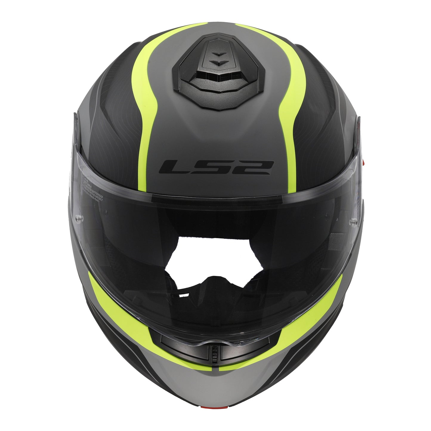 LS2 FF908 Strobe II Monza Flip Front Helmets - Matte Black / Hi-Vis Yellow 06