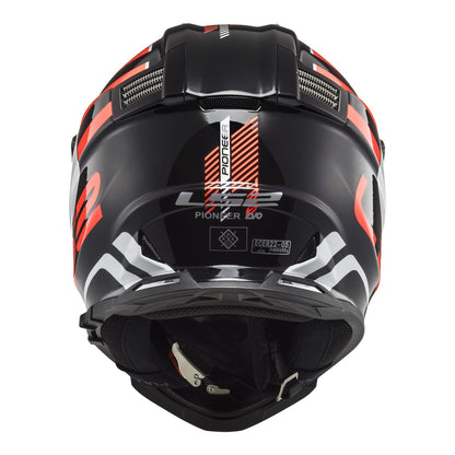 LS2 MX436 Pioneer Evo Adventurer Helmet - Black / White