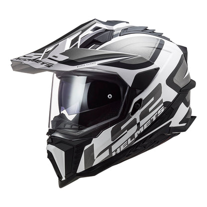 LS2 MX701 Explorer Alter Helmet - Matte Black / White (XS)