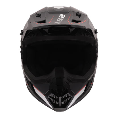 LS2 MX706 COZ Arched Helmet - Black / Silver / Titanium 06