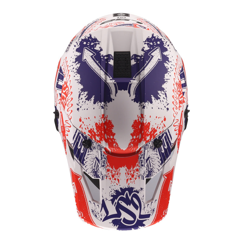 Load image into Gallery viewer, LS2 MX706J COZ Fantasy Junior Helmet - Matte White / Red / Blue
