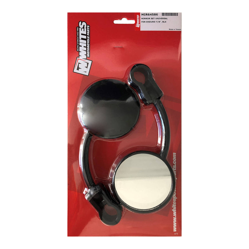 Load image into Gallery viewer, Whites Mirror Pair Universal Folding Enduro 7/8 Black
