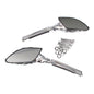 Whites Mirror - Universal Skeleton Hand Chrome / Black Harley (Pair)