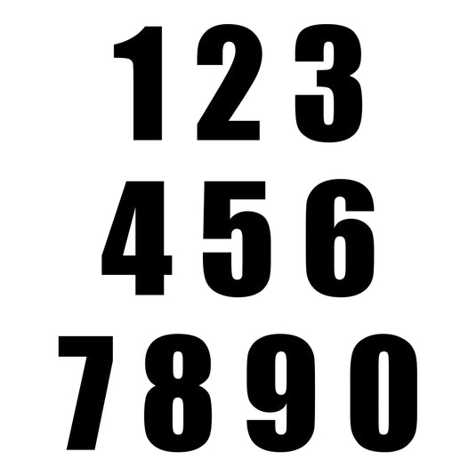 Whites Race Number - Black 