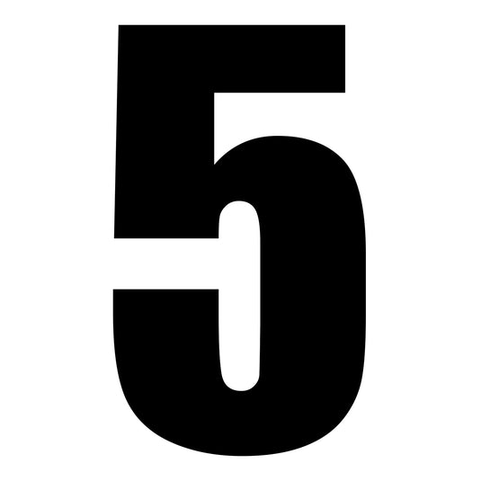 Whites Race Number - Black 