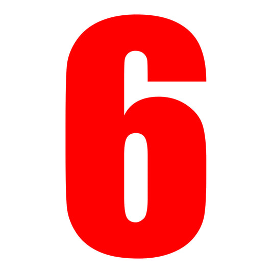 Whites Race Number - Red 
