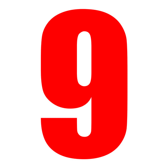 Whites Race Number - Red 