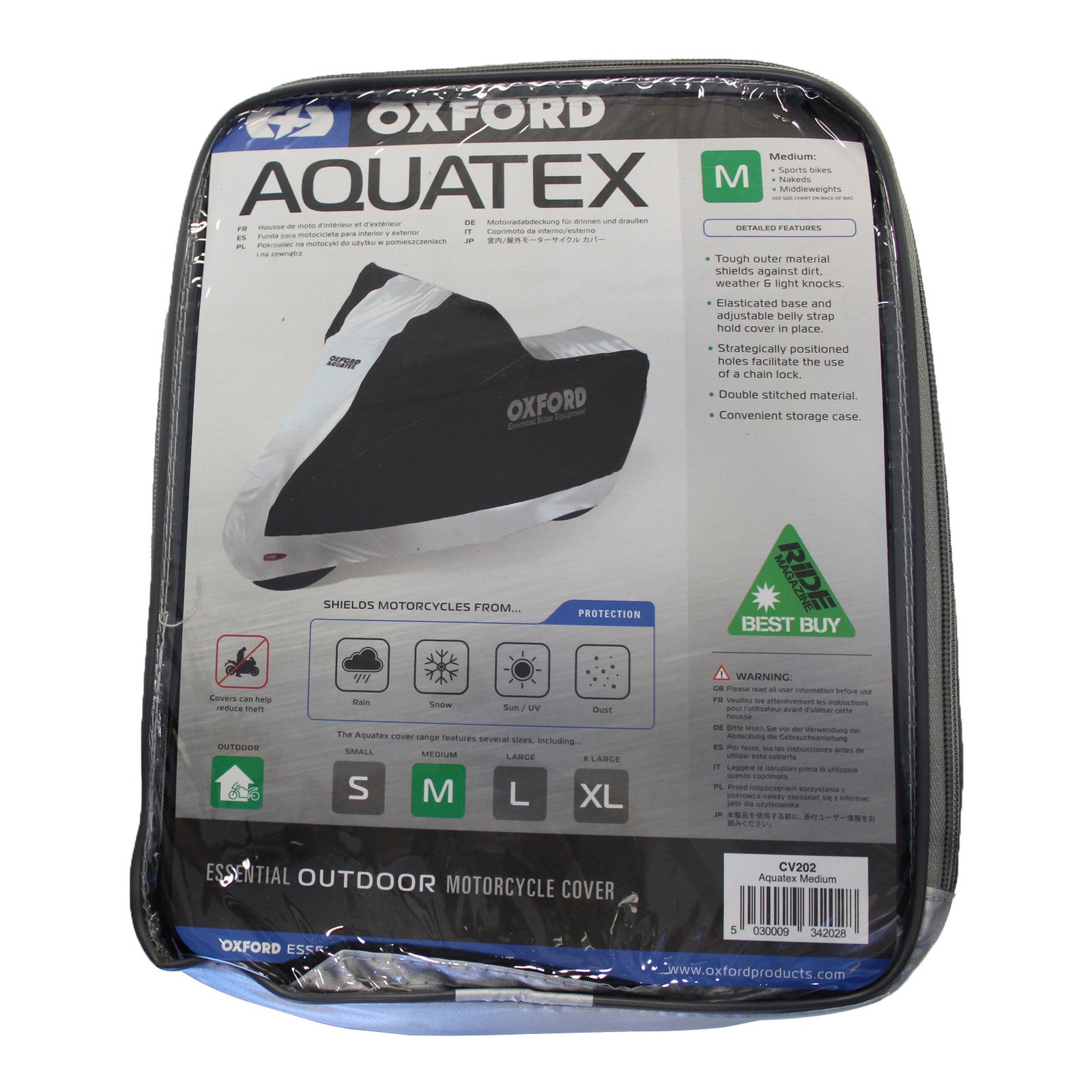 Oxford Aquatex Motorcycle Cover - Nylon