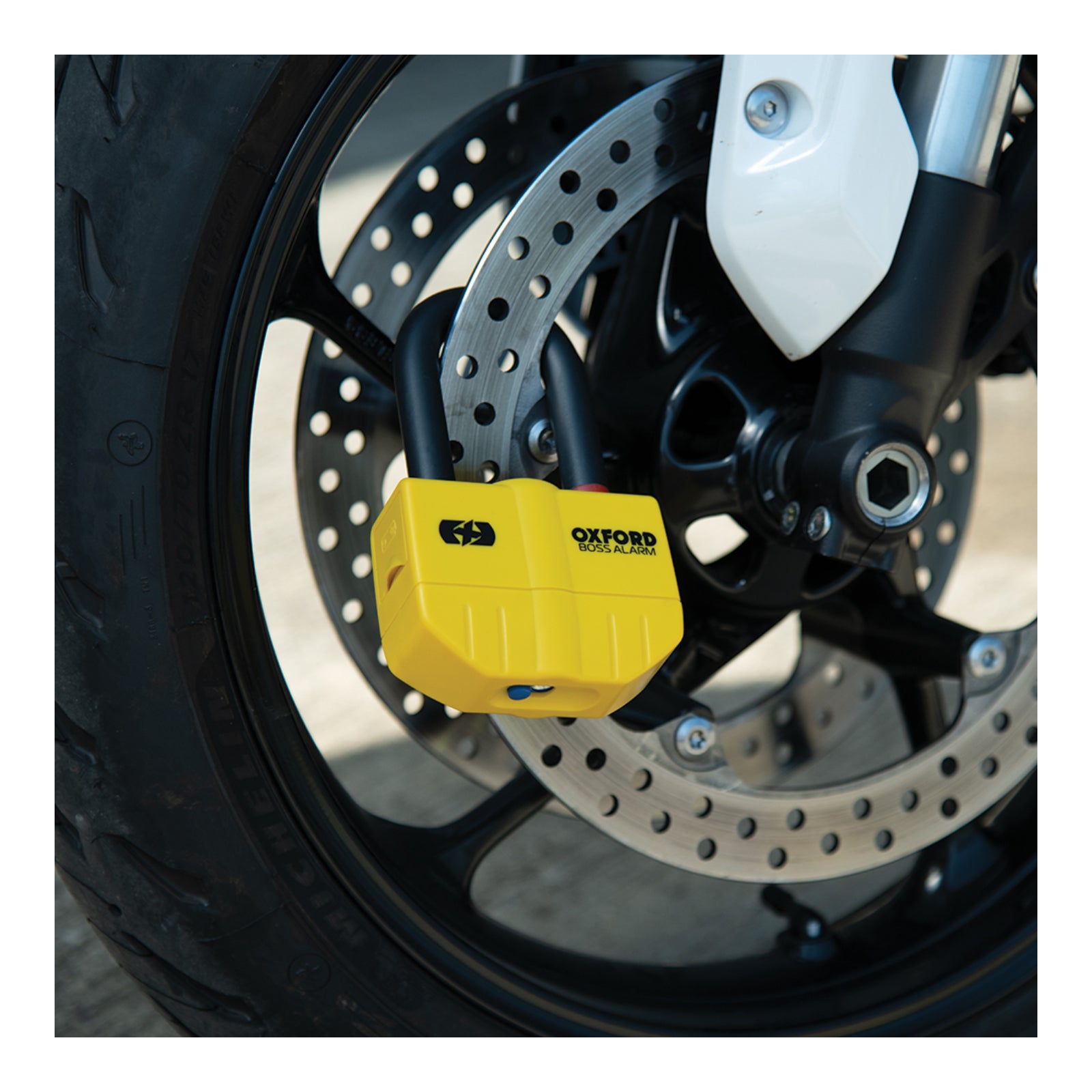 Oxford Disc Lock Alarm Boss 14mm - Yellow