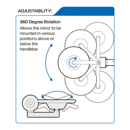 Oxford Circle 360 Bar End Mirror