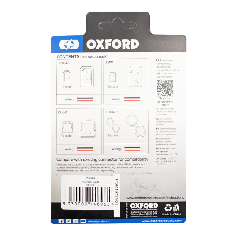 Load image into Gallery viewer, Oxford Indicator Leads Aprilia

