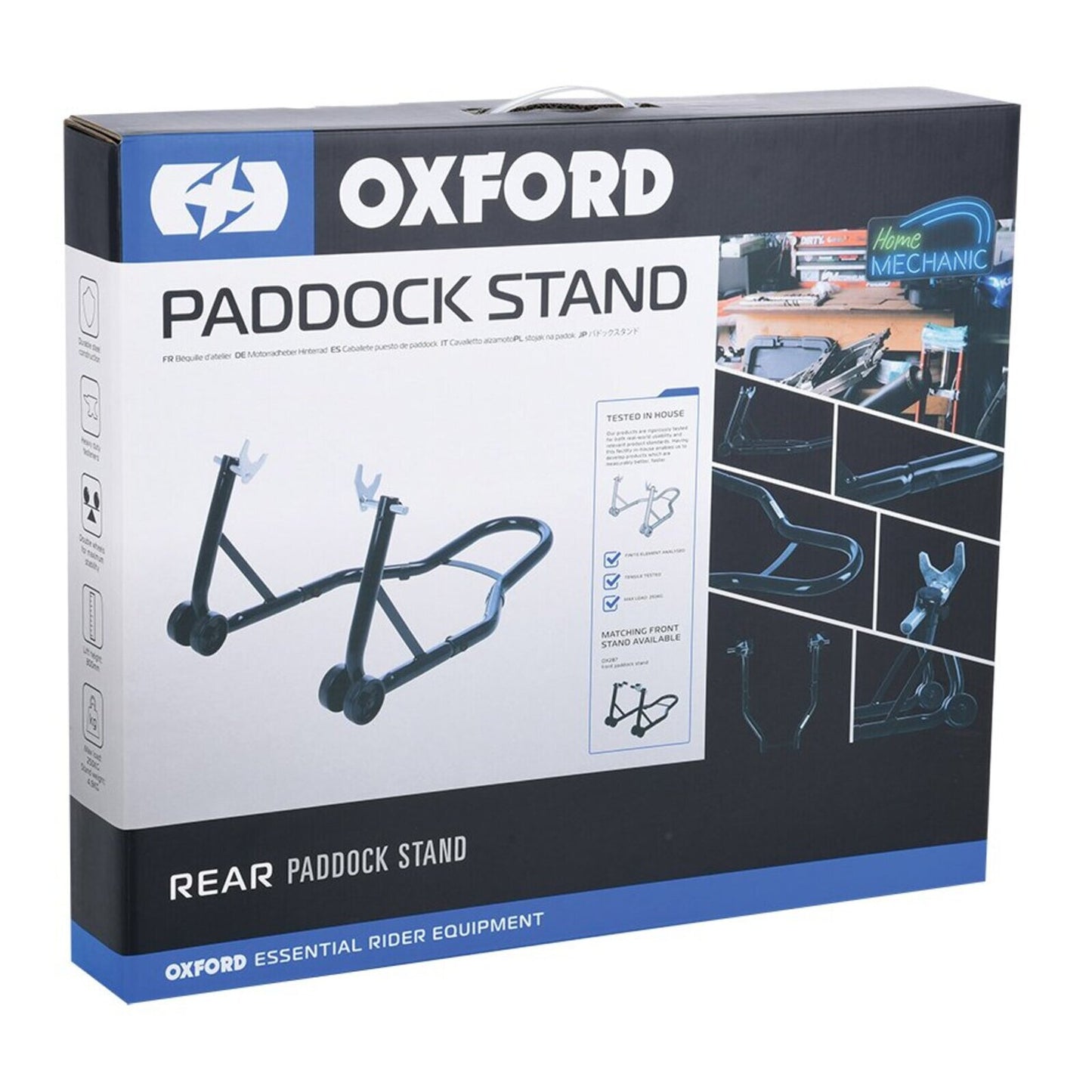 Oxford Black Bike Rear Paddock Stand V Bracket Only