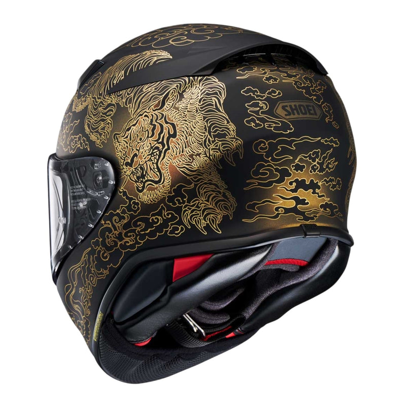 Load image into Gallery viewer, Shoei NXR2 Helmet Fearless - Black / Gold TC5
