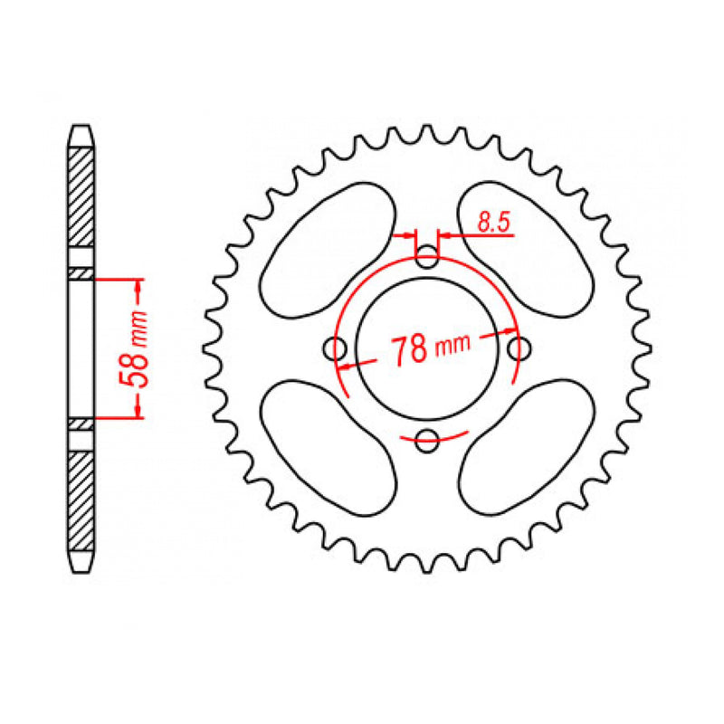 Load image into Gallery viewer, Sprocket Kit Suzuki GN125 - 428H 14/52
