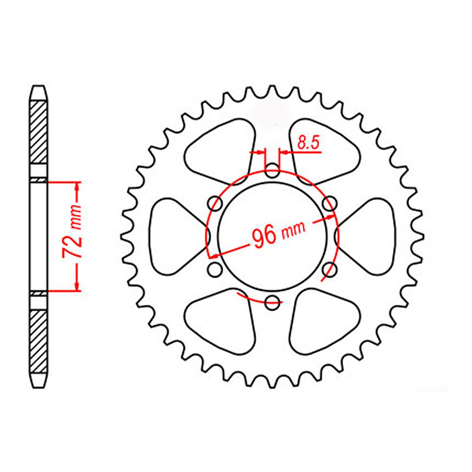 Sprocket Kit Suzuki DR250 '82-87 Farm (434) - 520XRE 12/48