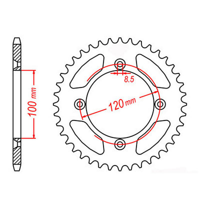 Sprocket Kit Yamaha YZ85 BW '02-'18 - 428H 14/52