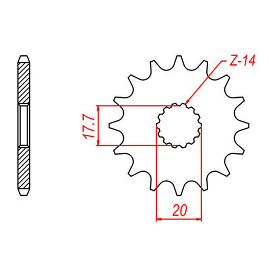 Sprocket Kit Yamaha YZ125 '99-'01 - 520KXZ 13/48