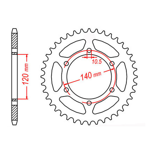 Sprocket Kit Kawasaki ZXR600 '95-'97 Gold - GB525XRE 15/40