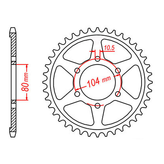 Sprocket Kit Kawasaki ZX9R '94-'97 Gold (economy) - GB530XRE 16/44