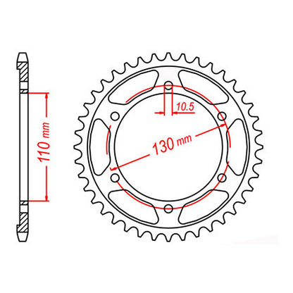 Sprocket Kit Yamaha FZ1/S Fazer '06-'12 (recommended) - 530ZXW 17/45