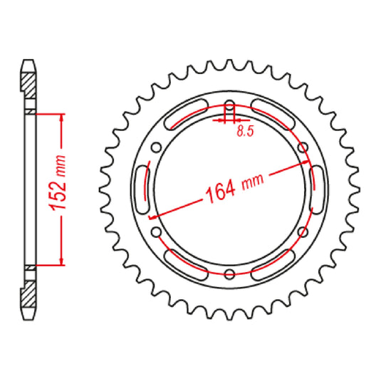 MTX 1839 Steel Rear Sprocket