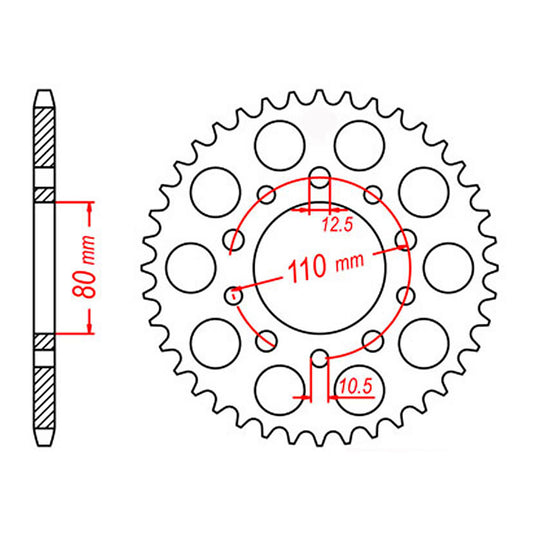 MTX 1332 Steel Rear Sprocket