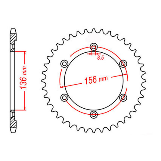 MTX 1791 Steel Rear Sprocket