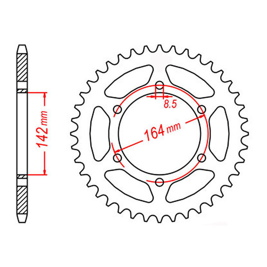 MTX 1068 Steel Rear Sprocket 