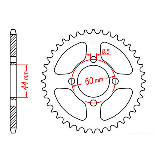 MTX 833 Steel Rear Sprocket 